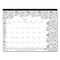 Blueline 12-Month (Jan to Dec): 2026 22 in. x 17 in. Monthly Coloring Artwork Desk Pad Calendar - Black Binding/Clear Corners